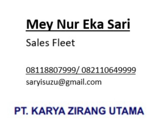 Sales Mobil  Isuzu Jakarta 